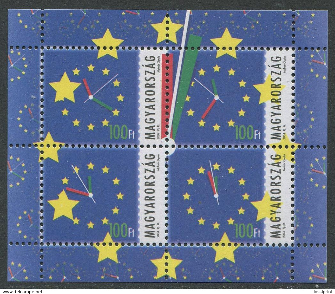 Hungary:Unused Sheet New European Union Members, 2004, MNH - Ungebraucht