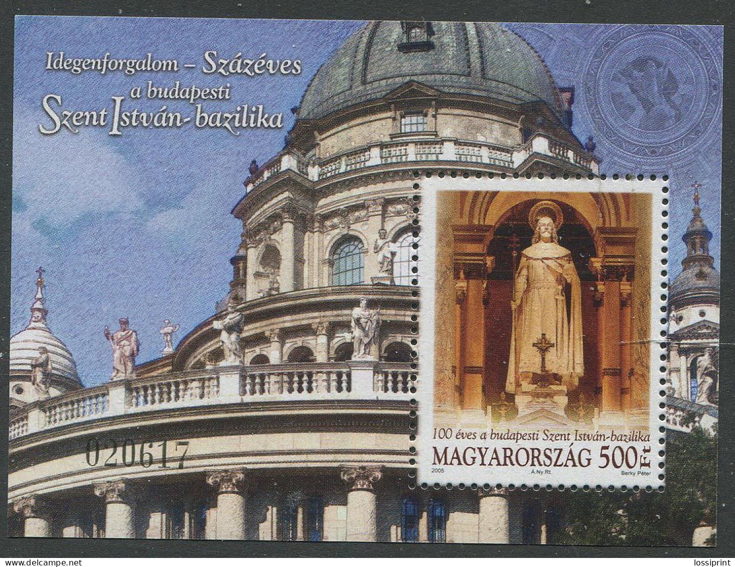 Hungary:Unused Block 100 Years Saint Stephen Basilica, 2005, MNH - Ongebruikt