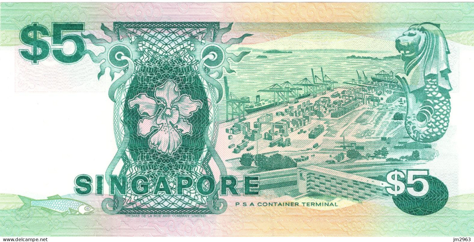 SINGAPOUR 5 DOLLARS UNC ND A38/100912 - Singapur