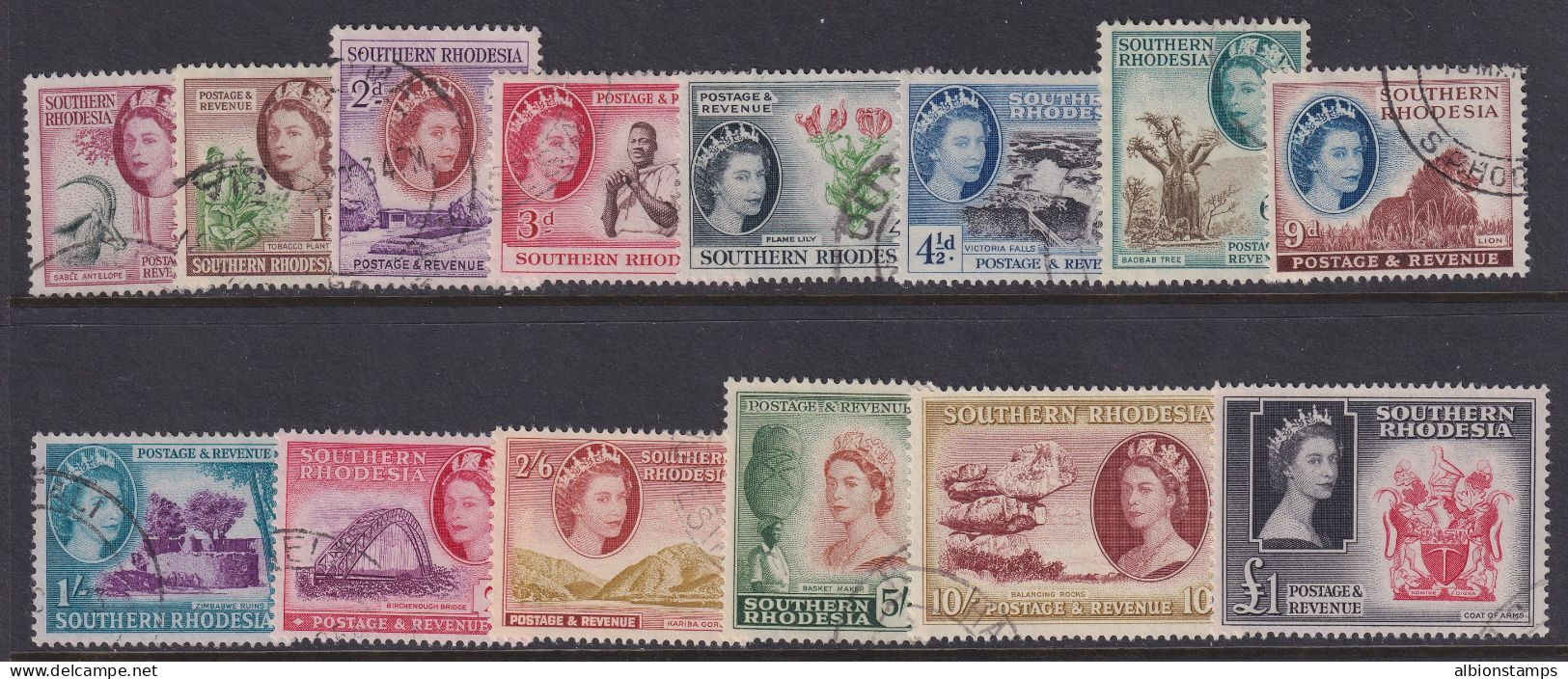 Southern Rhodesia, Scott 81-94 (SG 78-91), Used - Southern Rhodesia (...-1964)