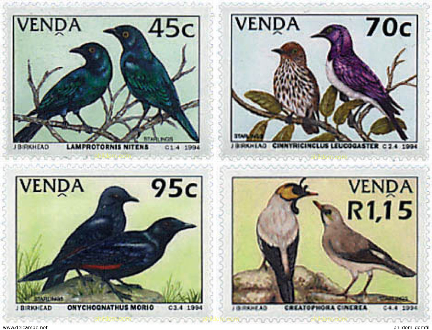 33722 MNH VENDA 1994 AVES - Venda