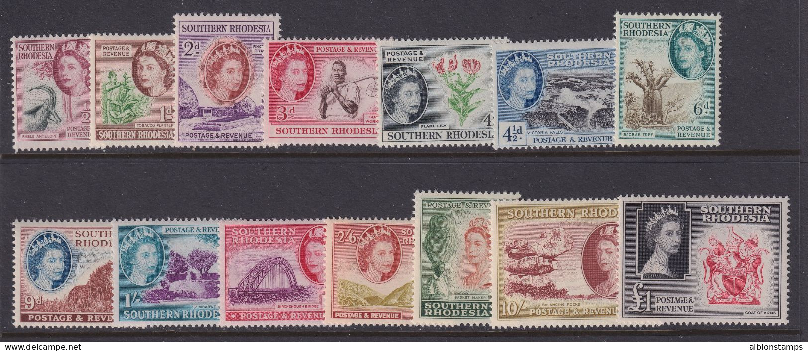 Southern Rhodesia, Scott 81-94 (SG 78-91), MLH - Southern Rhodesia (...-1964)