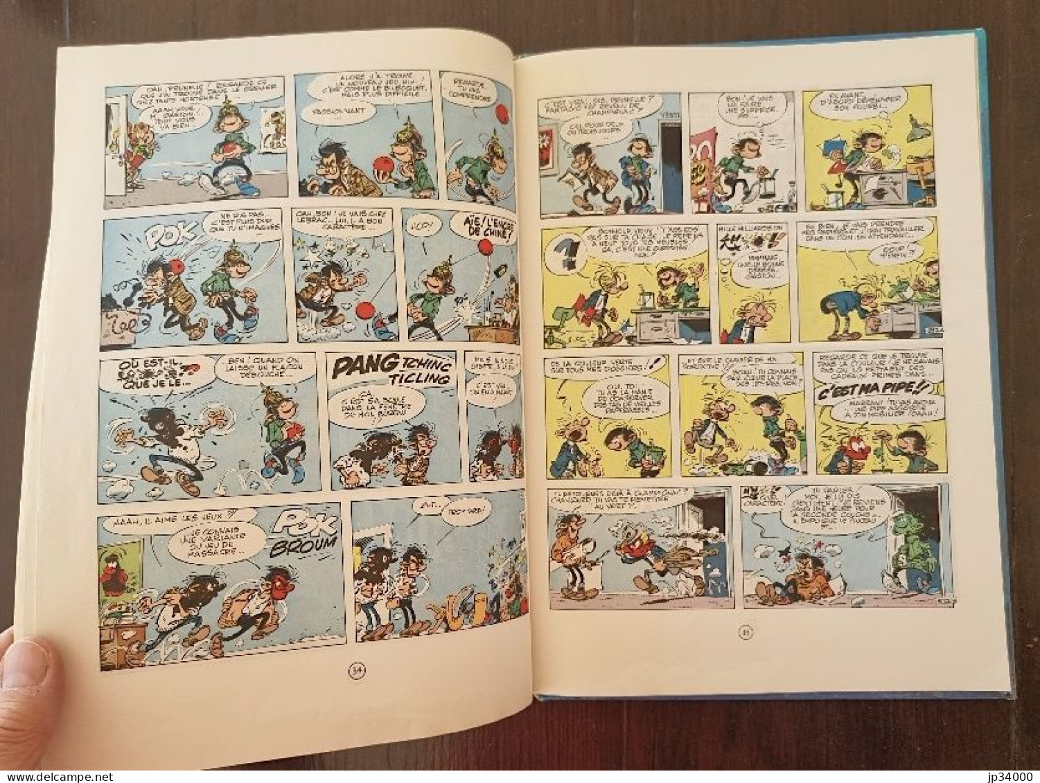 GASTON LAGAFFE Un Gaffeur Sachant Gaffer N°7. Dos Rond Bleu. Ed Dupuis. 1973 (B) - Gaston