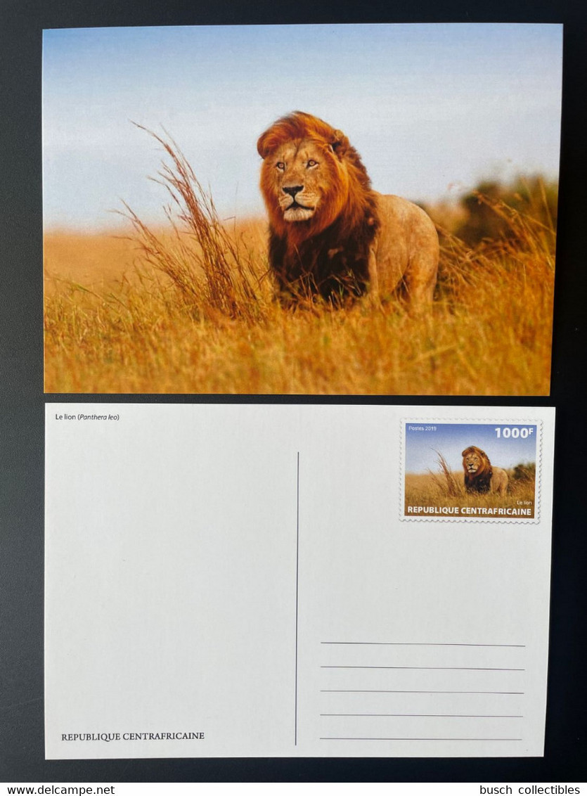Centrafrique Central Africa 2019 Mi. 8628 Stationery Entier Ganzsache Lion Löwe Panthera Leo Faune Fauna - Raubkatzen