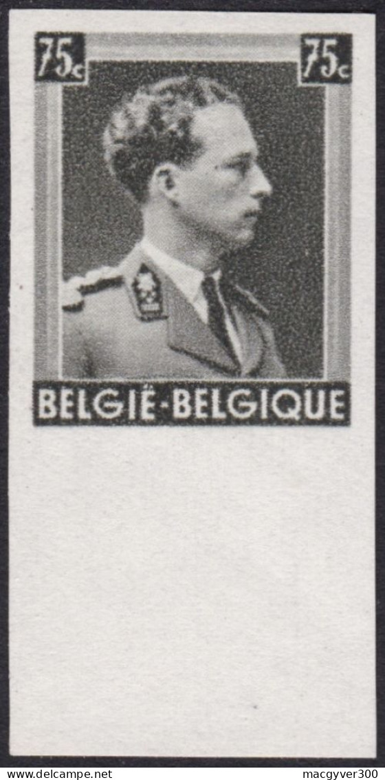 BELGIQUE, 1938, S.M. Le Roi Léopold III ( COB 480ND*) - 1931-1940