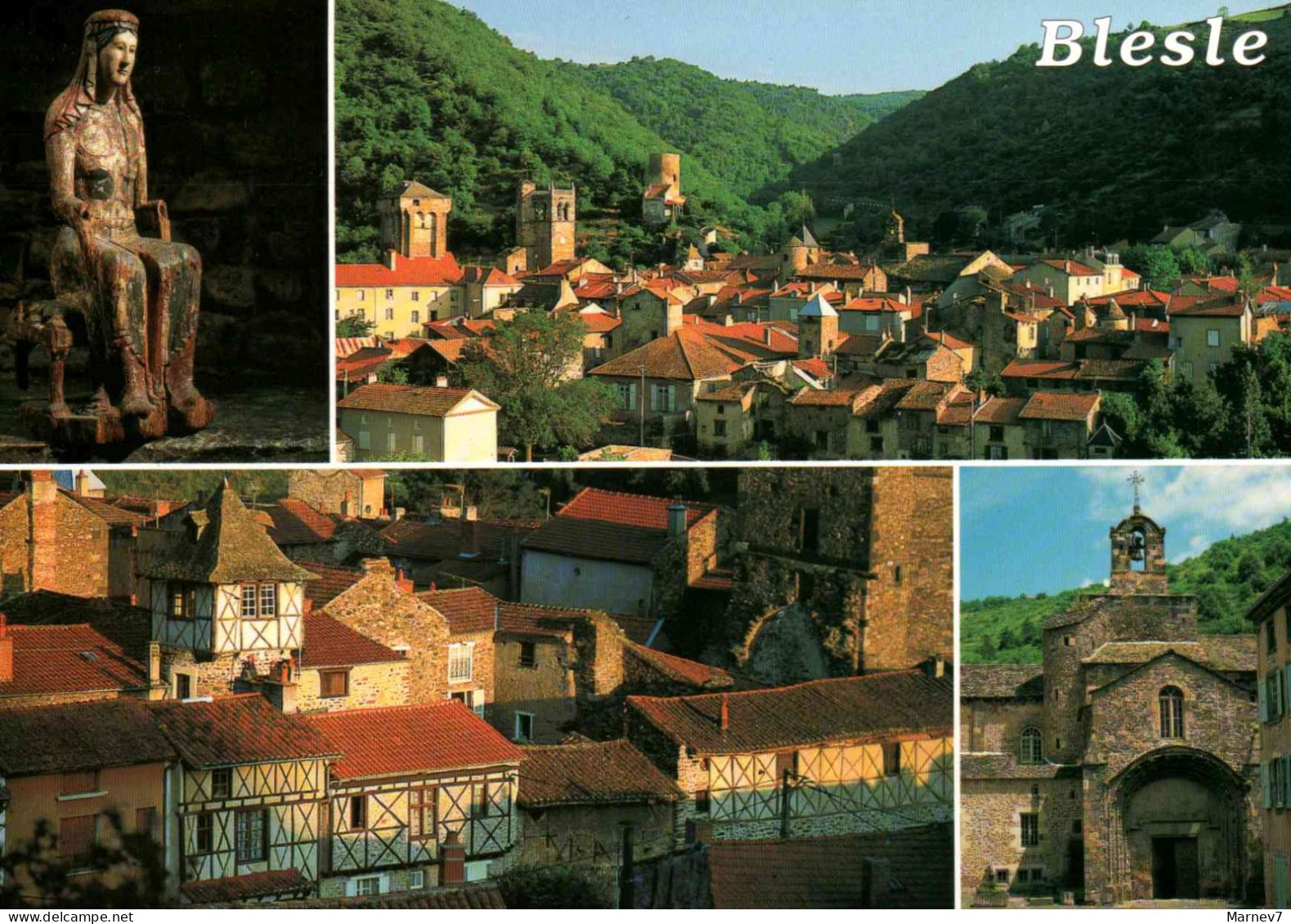 43 Hte Haute Loire - CPM - BLESLE - Notre Dame Du Cheylat - Clocher Ancienne église- Vieilles Maisons - Porche Sud - - Blesle