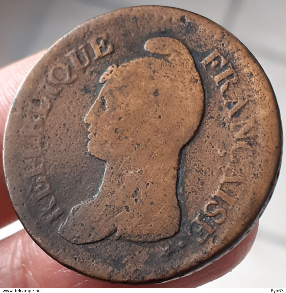 Monnaie 1 Décime Duprè L’An 8 A - 1795-1799 Directoire (An IV – An VIII)