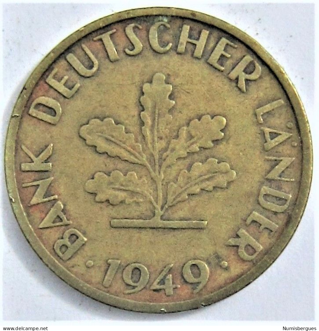 Pièce De Monnaie 10 Pfennig 1949 F - 10 Pfennig