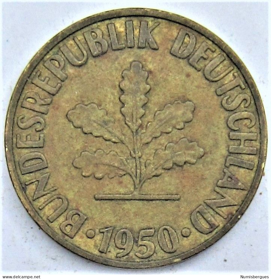 Pièce De Monnaie 10 Pfennig 1950 F - 10 Pfennig