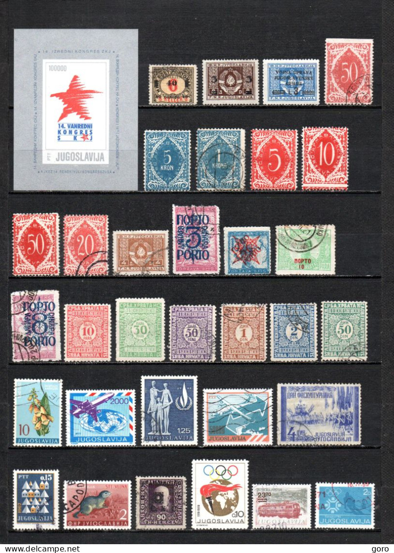 Yugoslavia  .-   Lote  Nº  1  .-   33  Sellos - Colecciones & Series