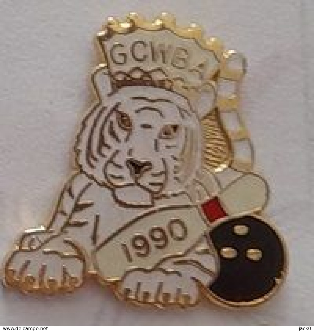 Pin's  Animal  LION, Sport  Bowling  1990   G C W B A - Bowling