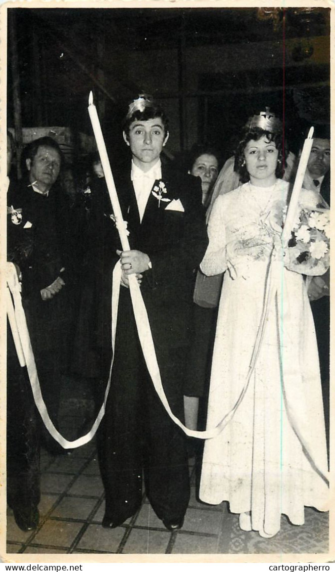 Romania Social History Wedding Souvenir Photo Marriage - Noces