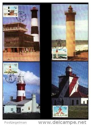 REPUBLIC OF SOUTH AFRICA , 1988, Lighthouses,  Mint Maxicards, Nr(s.) 79-82 - Cartas & Documentos