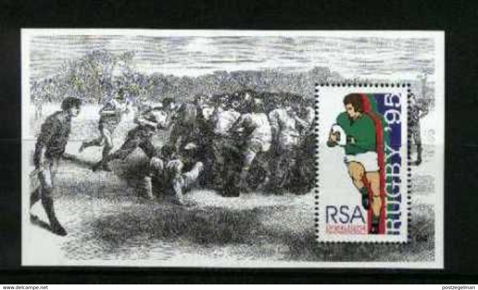 REPUBLIC OF SOUTH AFRICA, 1995, MNH Stamp(s) Rugby,   Block Nr. 36, F3729 - Ungebraucht