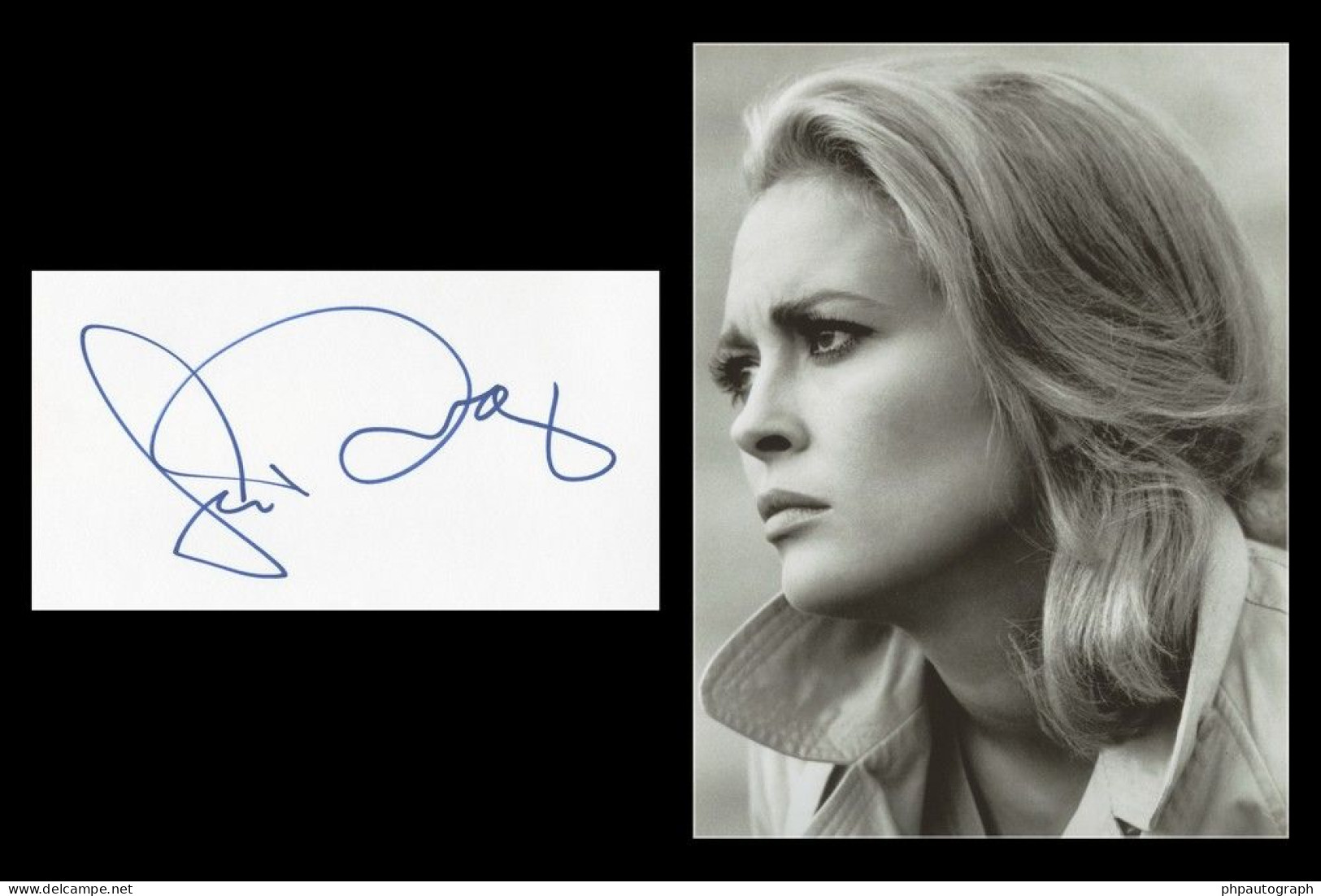 Faye Dunaway - Actrice Américaine - Carte Signée En Personne + Photo - Paris 2000 - Acteurs & Toneelspelers