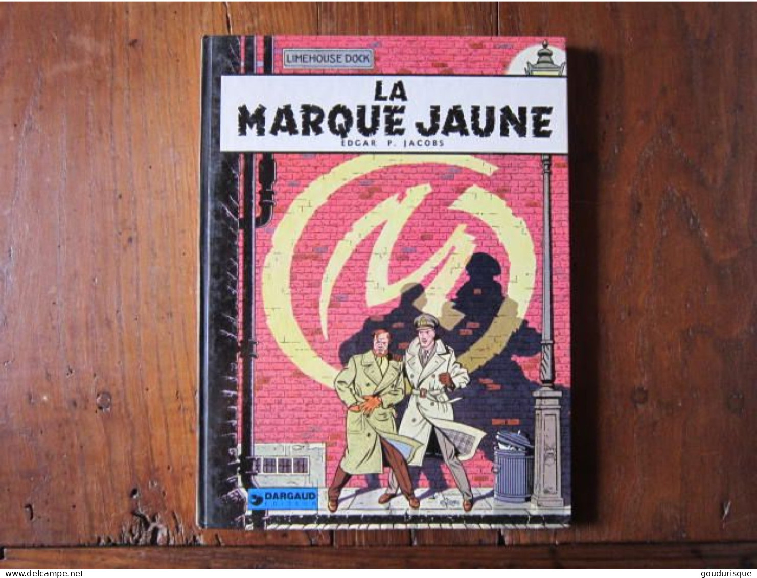 BLAKE ET MORTIMER  LA MARQUE JAUNE PAGE DE GARDE AU PORTRAIT  JACOBS - Blake & Mortimer