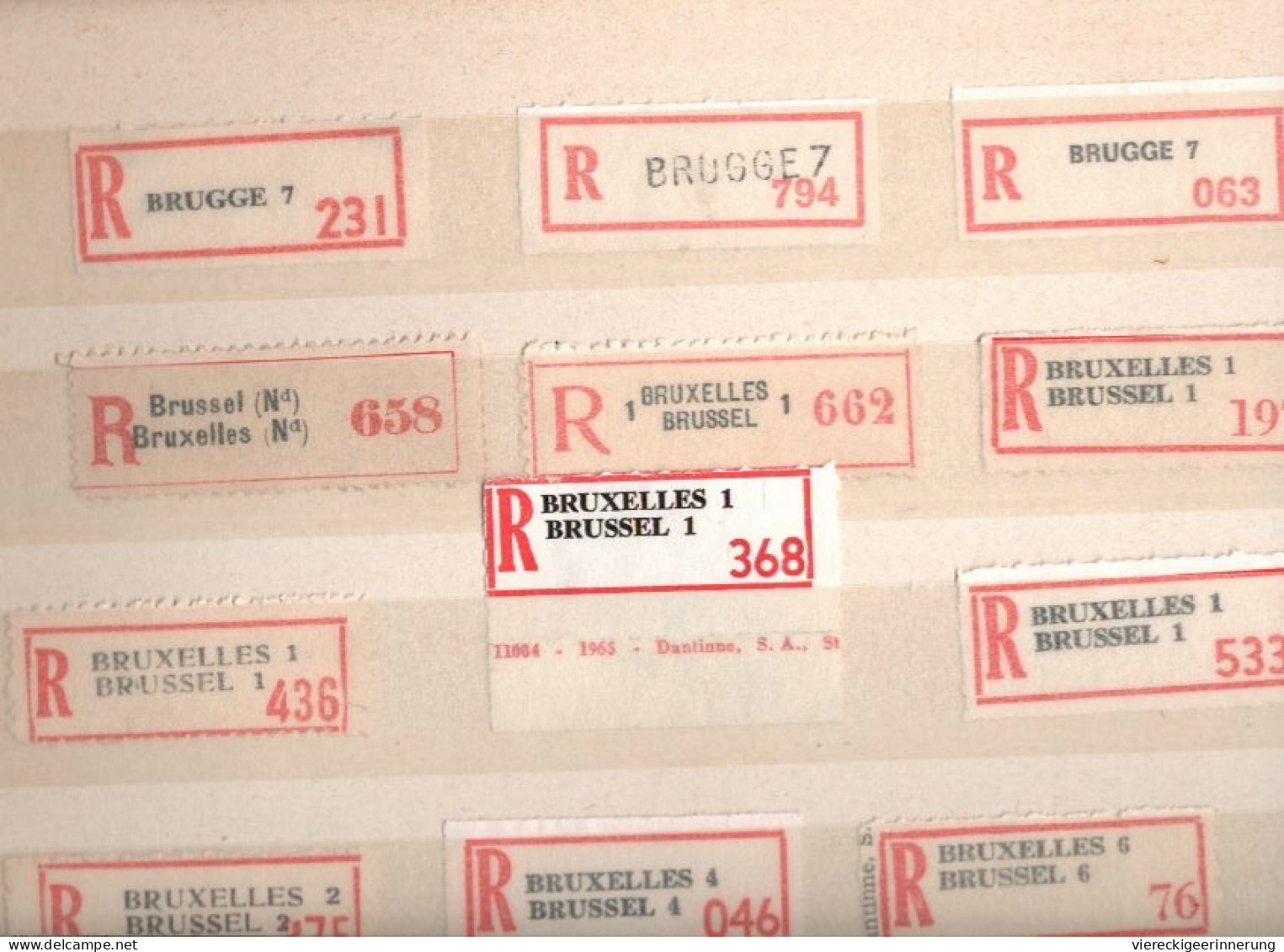 !  Sammlung Im Album Von 210 R + V-Zetteln Aus Belgien, Einschreibzettel, Recozettel - Collezioni