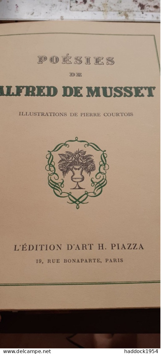 Poésies De ALFRED DE MUSSET Piazza 1925 - Autores Franceses