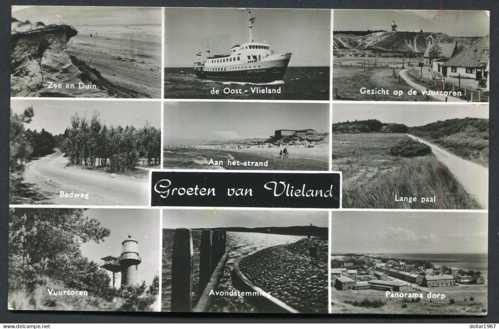 Groeten Uit Vlieland , Met Blokstempel Leeuwarden - Used - 2 Scans For Originalscan !! - Vlieland