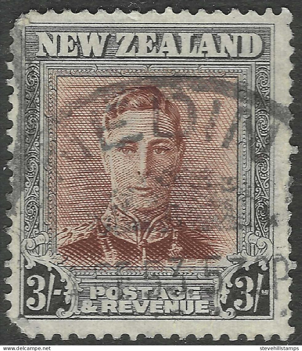 New Zealand. 1947-52 KGVI. 3/- Used. SG 689 - Usados