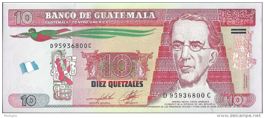 GUATEMALA - 10 Quetzales 2014 (2012) UNC - Guatemala