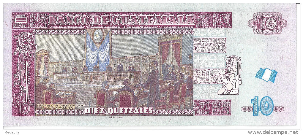 GUATEMALA - 10 Quetzales 2014 (2012) UNC - Guatemala