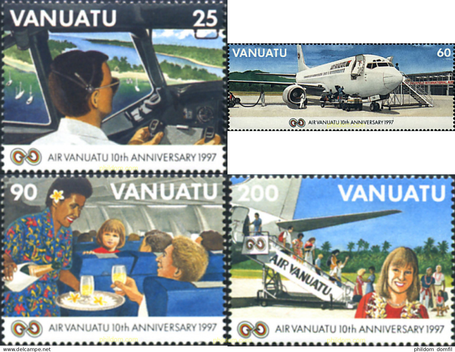 42737 MNH VANUATU 1997 10 ANIVERSARIO DE AIR VANUATU - Vanuatu (1980-...)