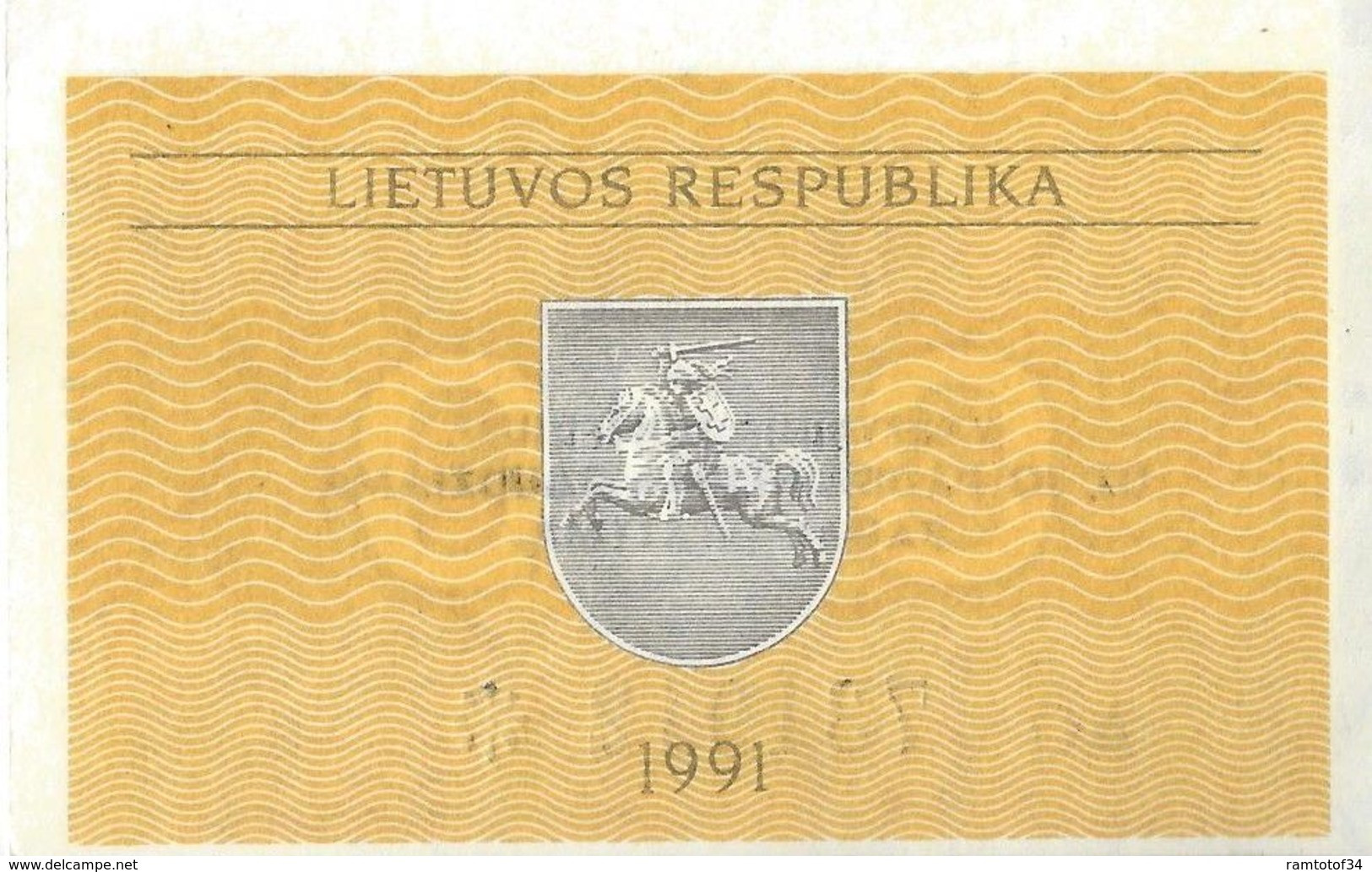 LITUANIE - 0.1 Talonas 1991 - UNC - Litauen