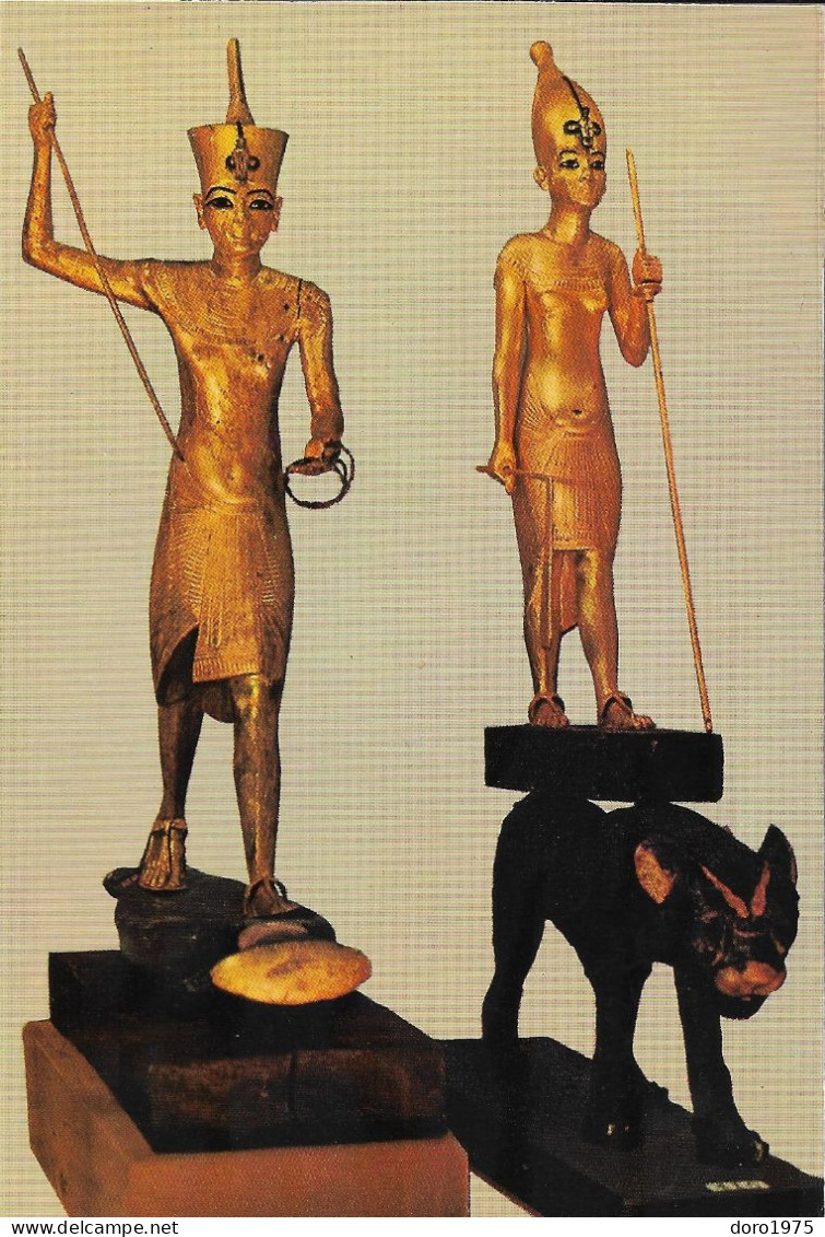 EGYPT - Treasures Of Tutankhamoun, Gold Statuettes Of The King (KV62 - Tutankhamun) - Unused Postcard - Museums