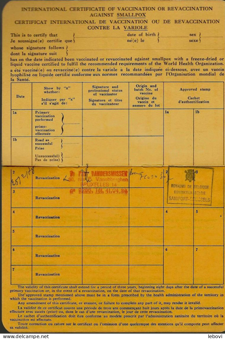 PAN AMERICAN – Carnet International De Vaccination Contre La VARIOLE (1978) - Luchtvaart