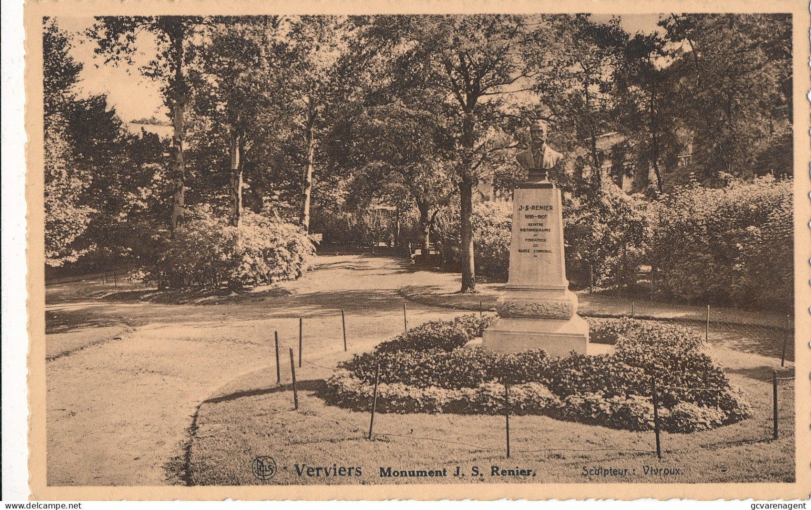 VERVIER       MONUMENT J.S.RENIER       2 AFBEELDINGEN - Verviers