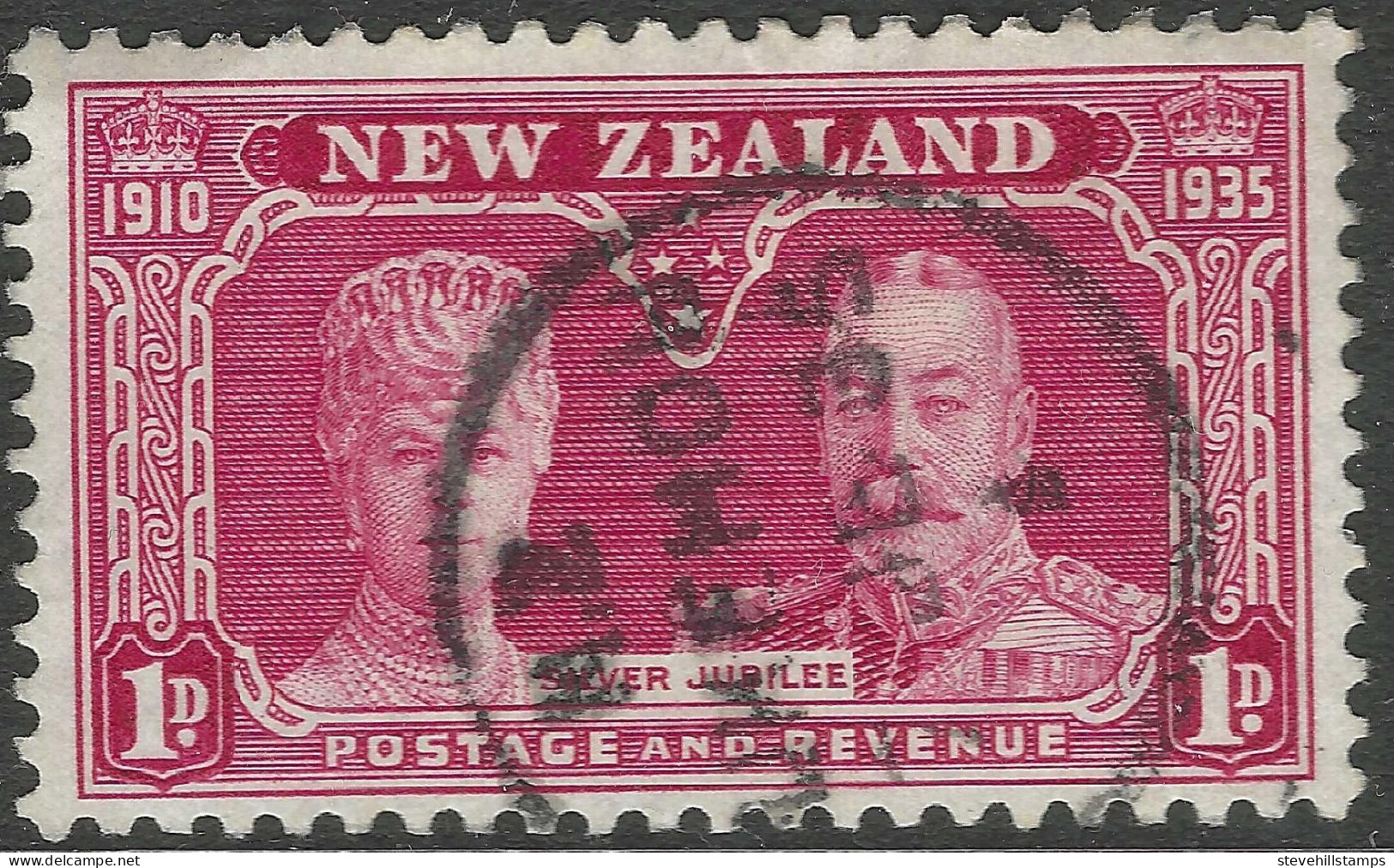 New Zealand. 1935 KGV Silver Jubilee. 1d Used. SG 574 - Gebruikt