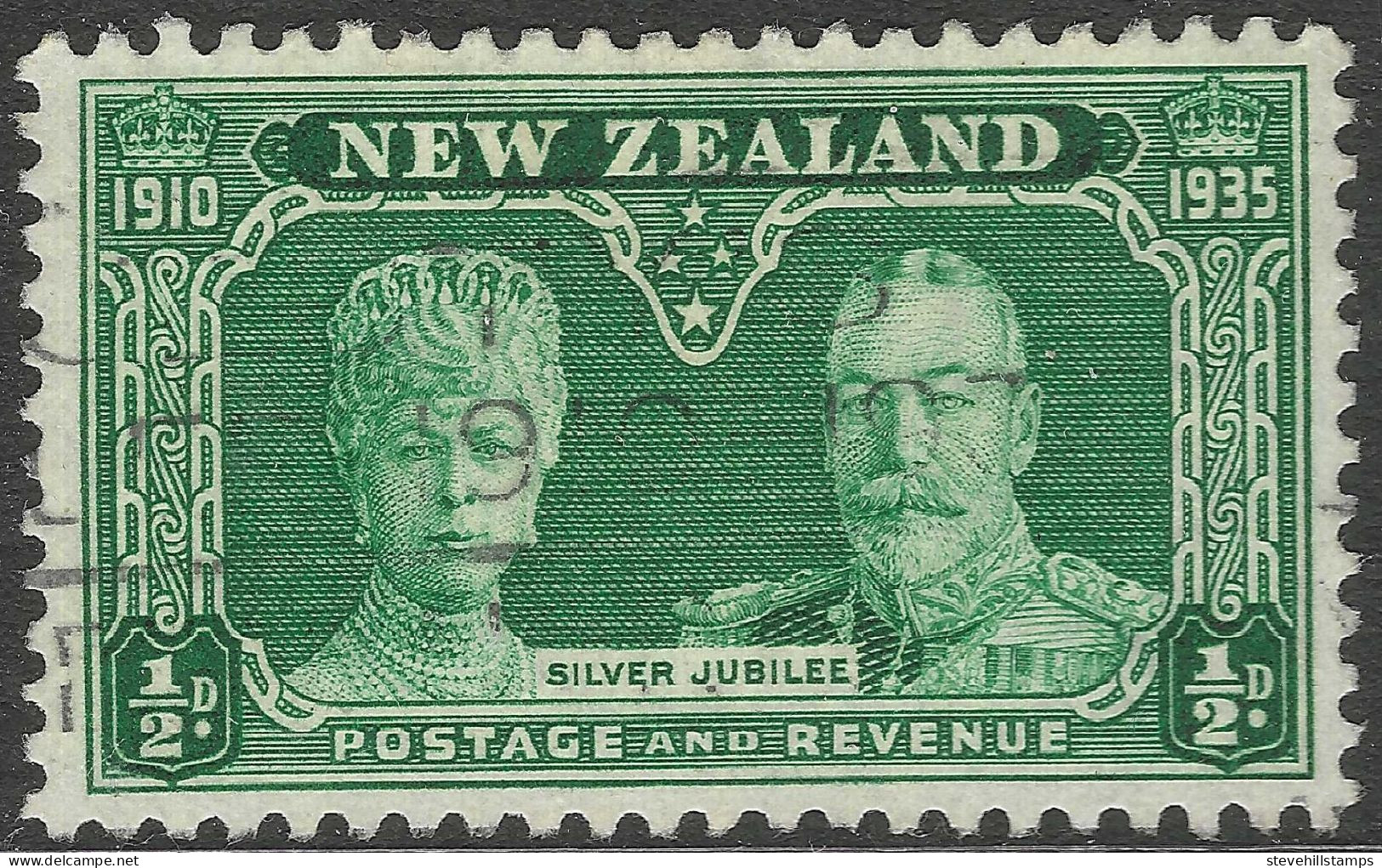 New Zealand. 1935 KGV Silver Jubilee. ½d Used. SG 573 - Usati
