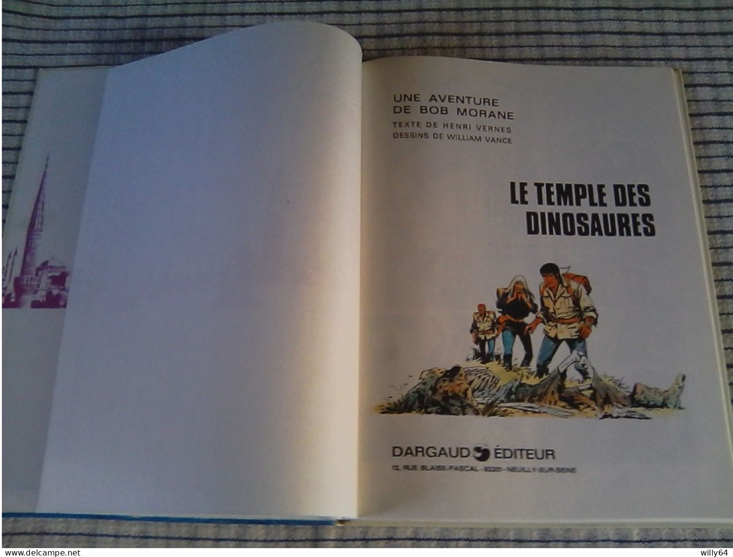 BOB MORANE    " Le Temple Des Dinosaures "    EO 1977  DARGAUD TBE - Bob Morane