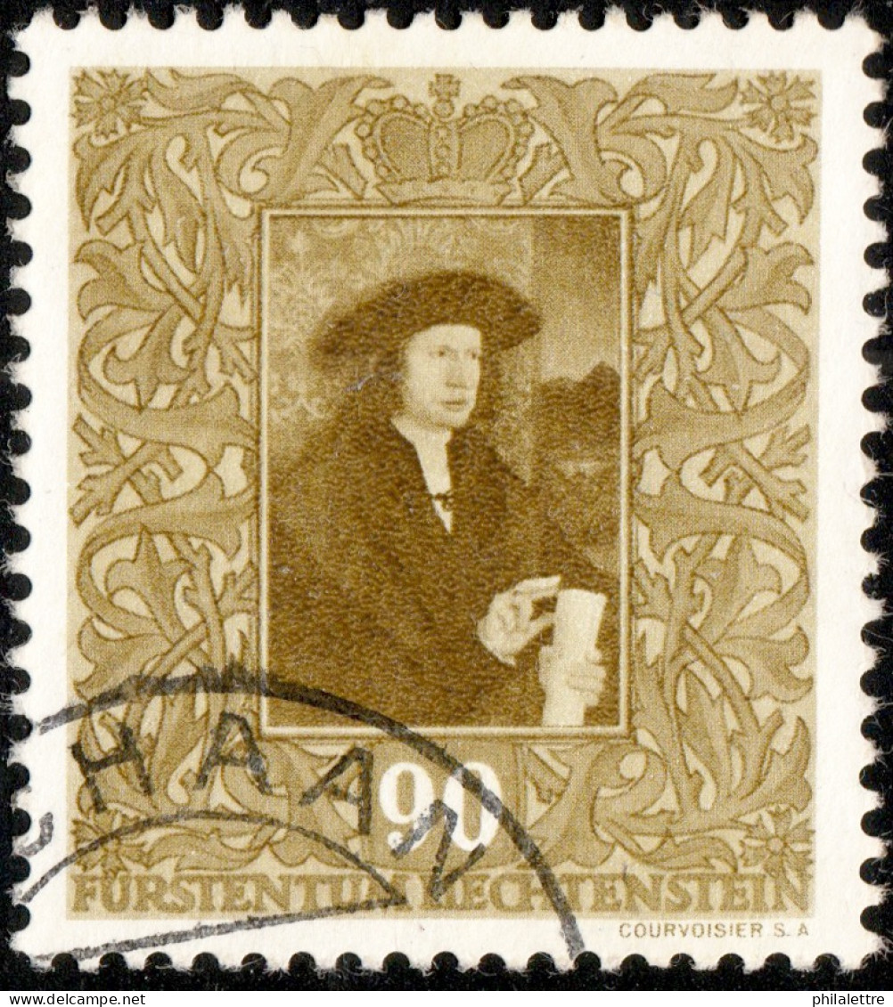 LIECHTENSTEIN - 1949 - Mi.275 90Rp Dark Olive-yellow - VFU - (ref.892t) - Used Stamps