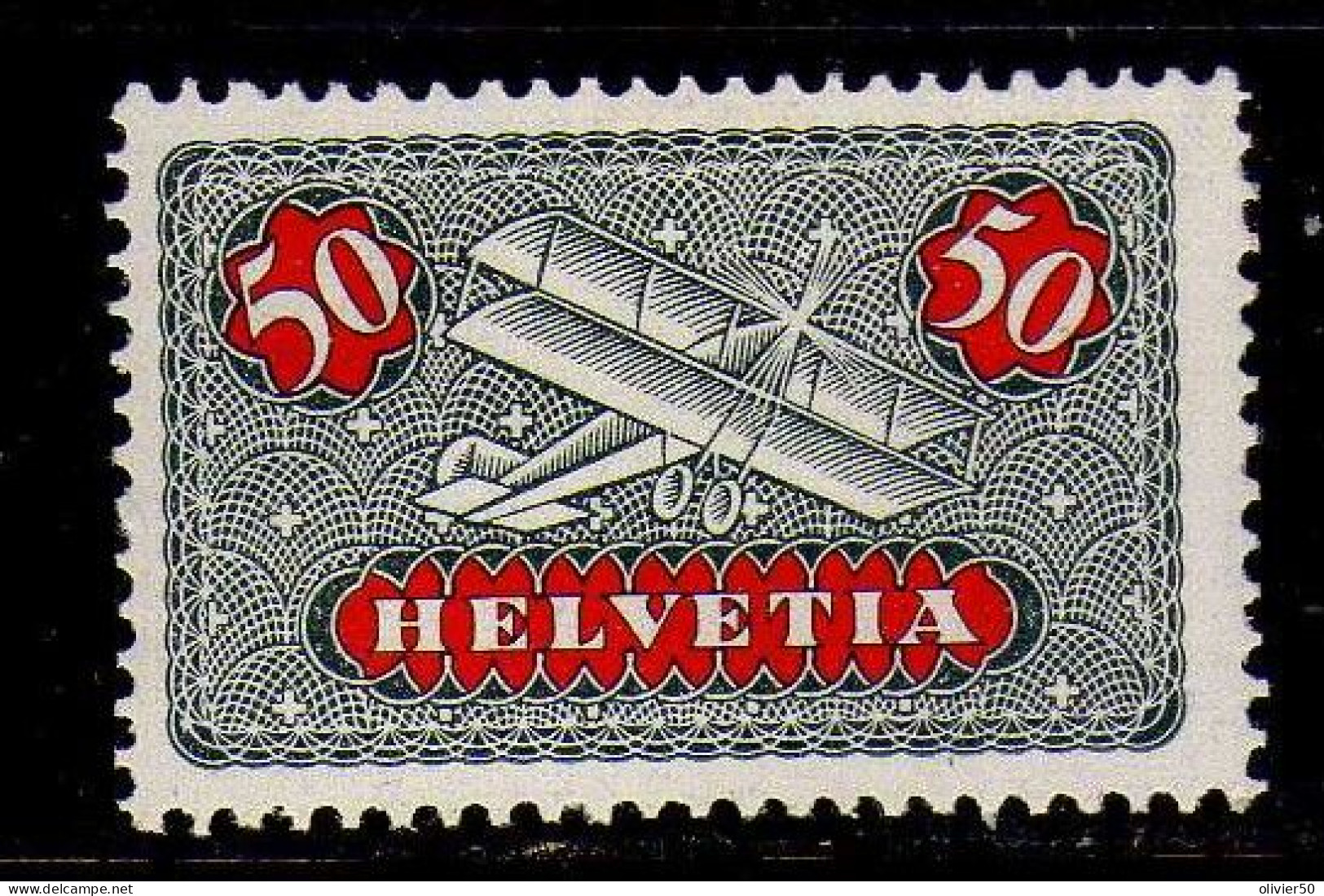 Suisse (1923-33) - P A   50 C. Avion Neuf*  -  MH - Nuovi