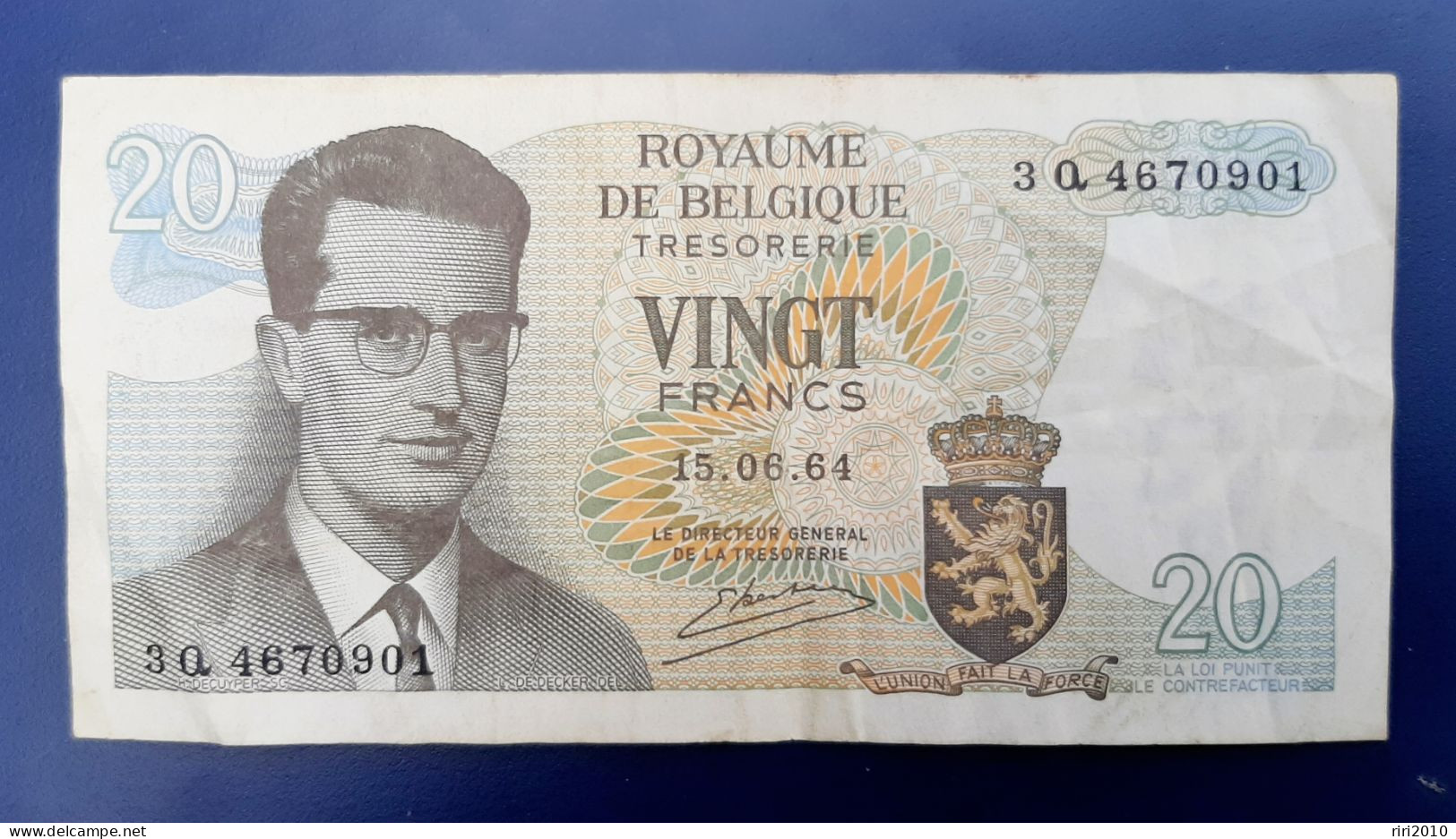 Billet 20 Francs Belges 15.06.1964en - 20 Franchi