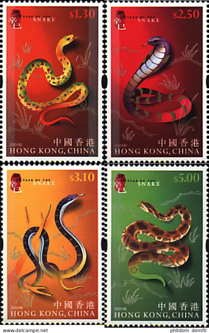 65888 MNH HONG KONG 2001 AÑO LUNAR CHINO - AÑO DE LA SERPIENTE - Colecciones & Series