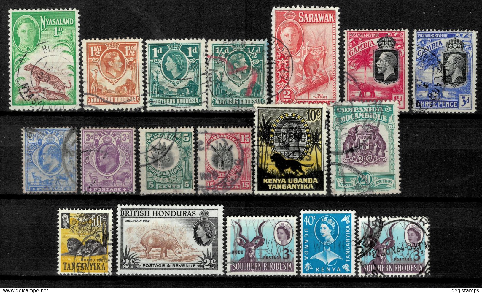 Great Britain Colonies / Fauna 1900-1950  Used Lot - Northern Rhodesia (...-1963)