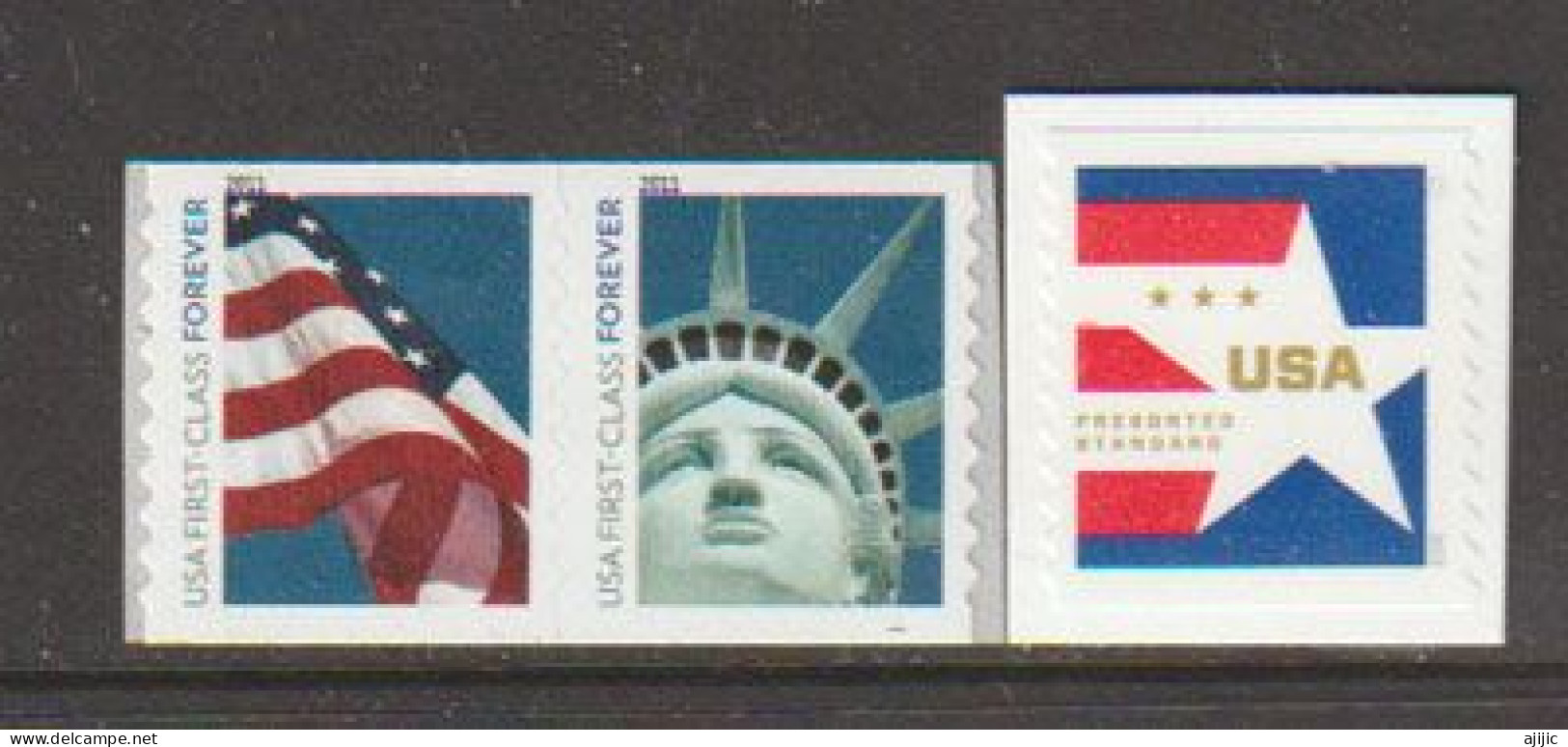 Flags USA (Star-Spangled Banner ) 3  Timbres Neufs **  (First Class Forever Stamps) - Unused Stamps