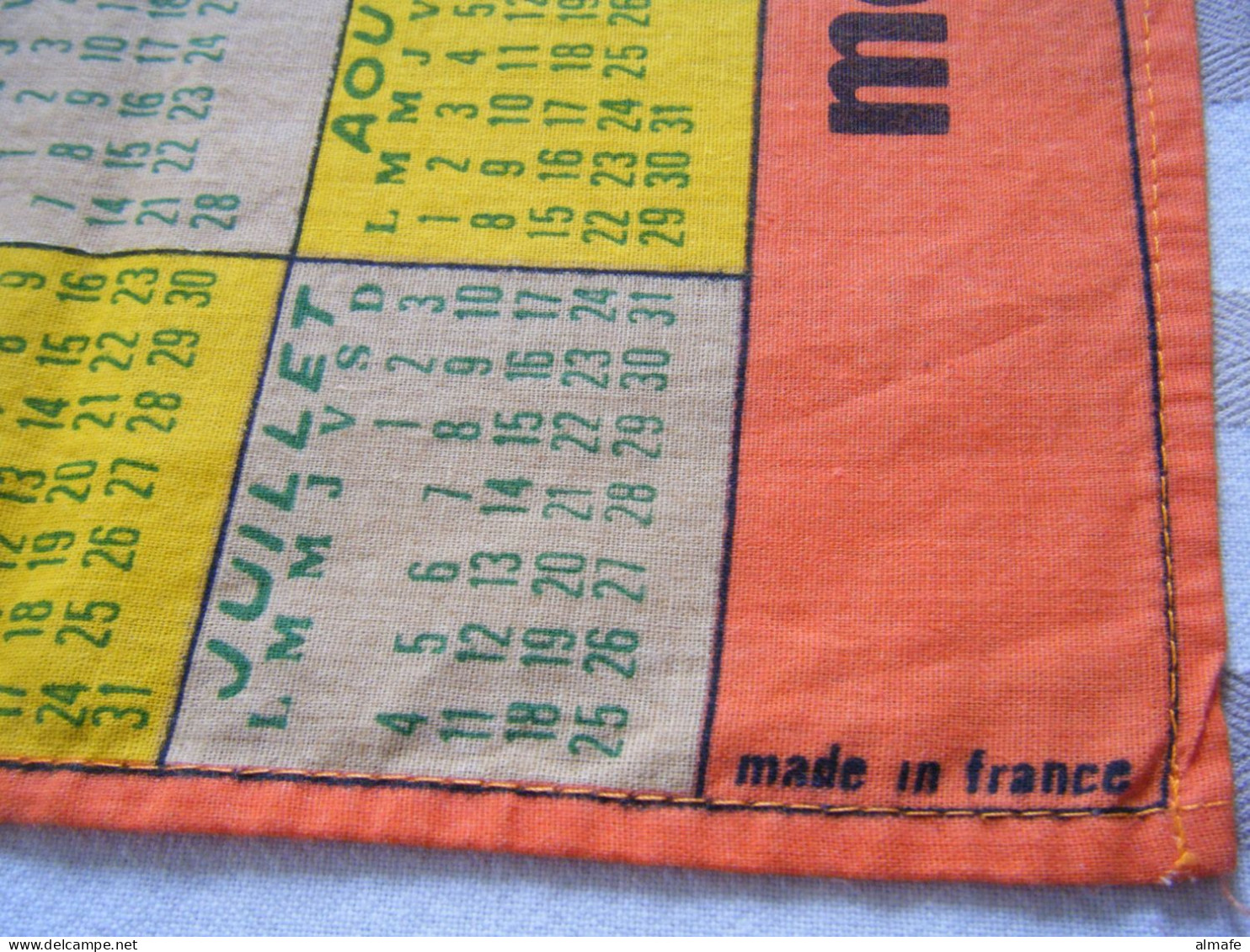 Torchon Publicitaire 1983 Meubles Morice Saint-Brieuc (22) - Petits Chiens  Made In France - Andere & Zonder Classificatie