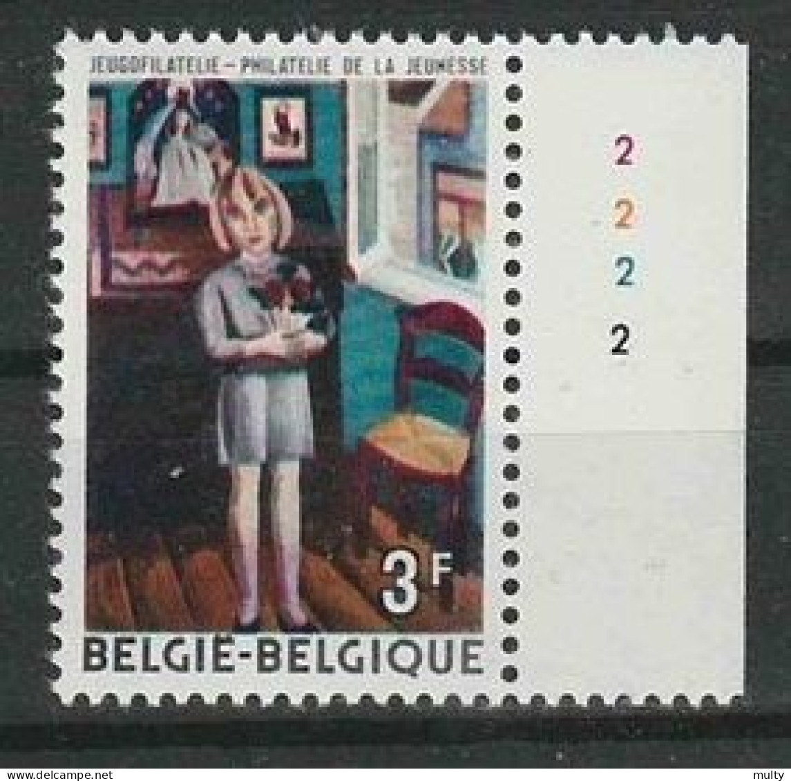 België OCB 1638 ** MNH Met Plaatnummer 2. - 1971-1980