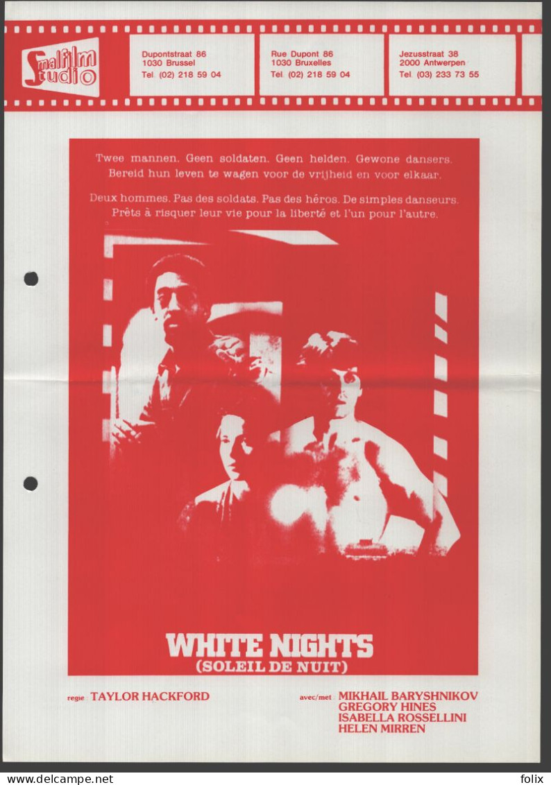 White Nights - A4 Smalfilm Studio Promotional Poster / Affiche With Synopsis - Affiches & Posters