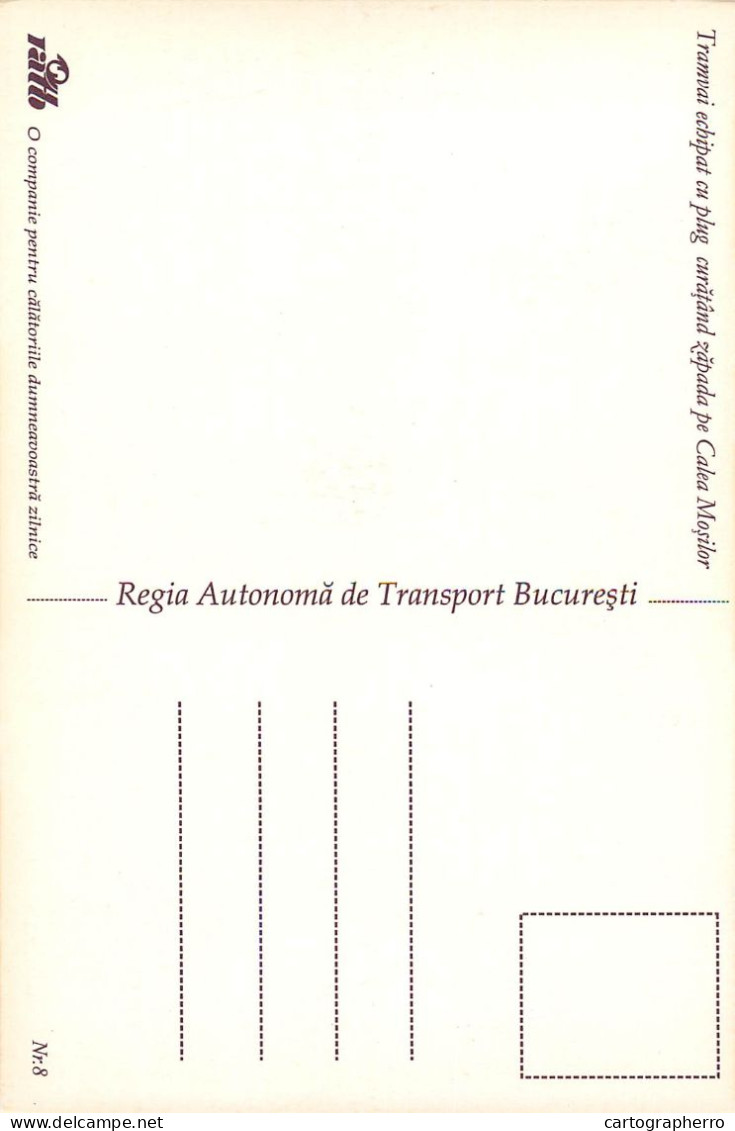 Romania Bucuresti Surface Public Transport Snow Plowing Tram - Bus & Autocars