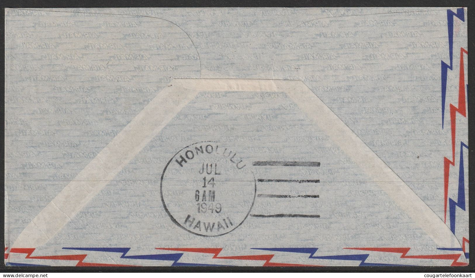 1949, CPO, First Flight Cover, Vancouver-Honolulu - Primi Voli