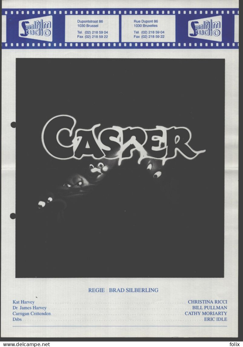 Casper - A4 Smalfilm Studio Promotional Poster / Affiche With Synopsis - Affiches & Posters