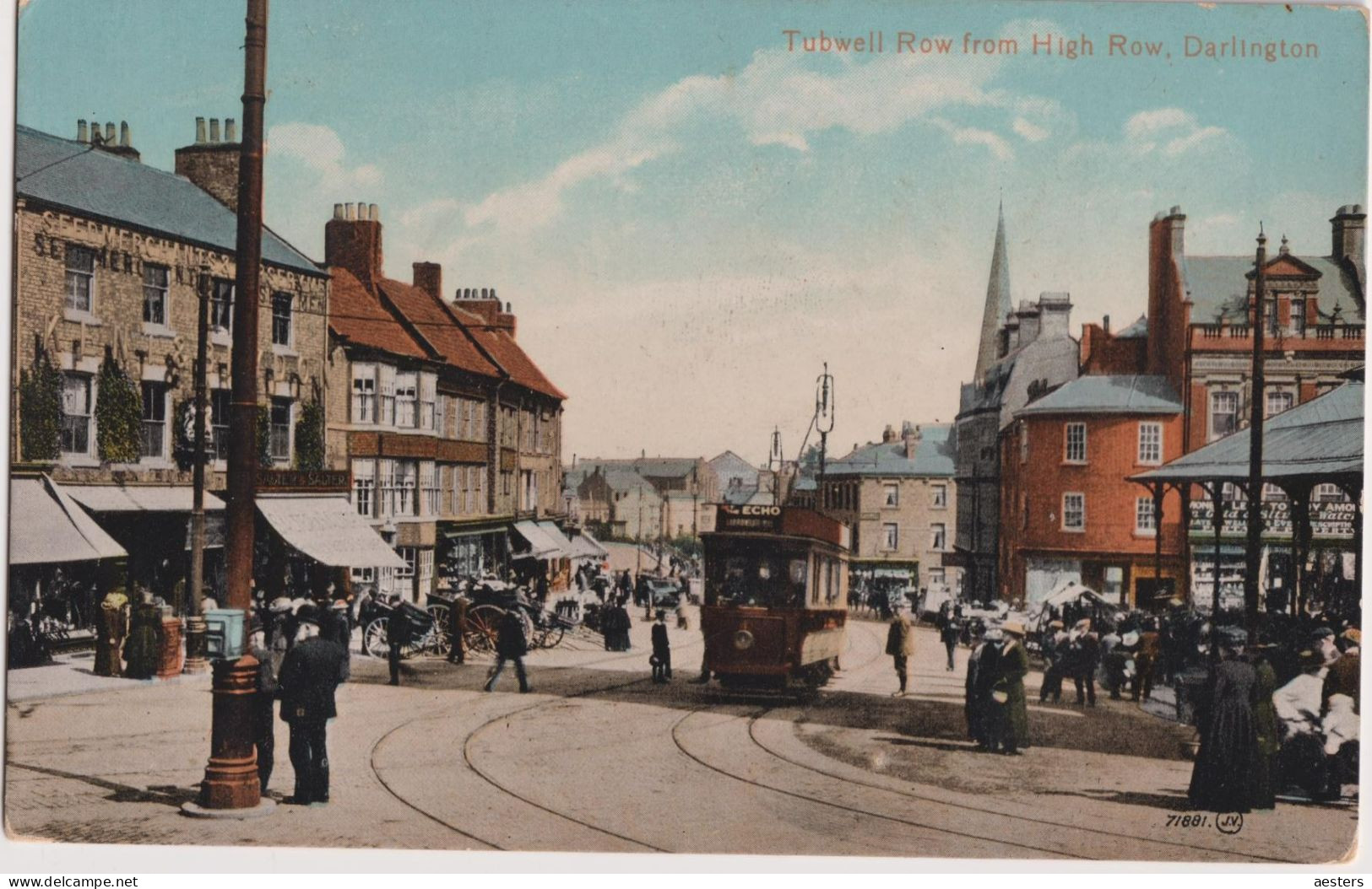 Darlington; Tubwell Row From High Row (Tramway) - Not Circulated. - Darlington