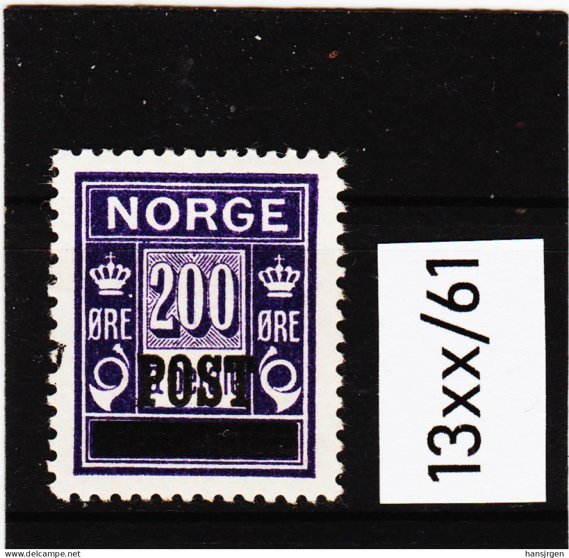 13xx/61 N O R W E G E N 1921 Michl 12 PORTO  (*) FALZ ZÄHNUNG SIEHE ABBILDUNG - Unused Stamps