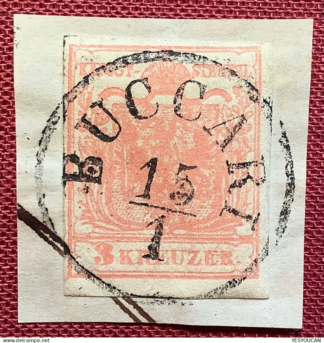 BUCCARI (=Bakar In Primorje-Gorski Kotar County Kroatien-Slavonien) Österreich 1850 (Austria Fiume Croatie Croatia - Used Stamps