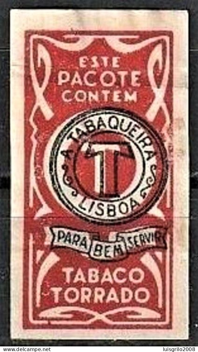 Portugal - Label/ Stamp Pack Of Cigarettes -|- Tabaco Torrado - A Tabaqueira, Lisboa - Empty Tobacco Boxes